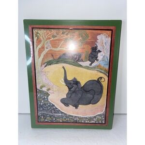 Vintage "The Summer Elephant" Rajasthani School Bundi Art Estate Sale Find